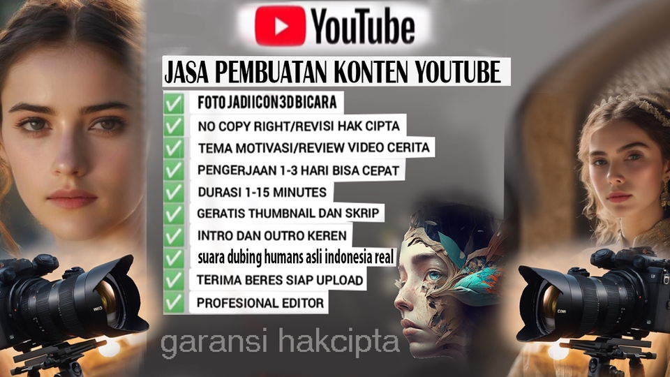Video Editing - jasa 50 video short/tiktok/reels original 35 detik | tema bebas | fotomu AI bicara khas kamu - 3