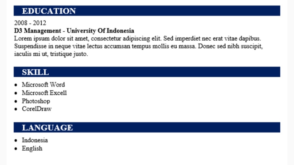 Portfolio & Resume - Jasa Pembuatan Curriculum Vitae (CV) Profesional - 3