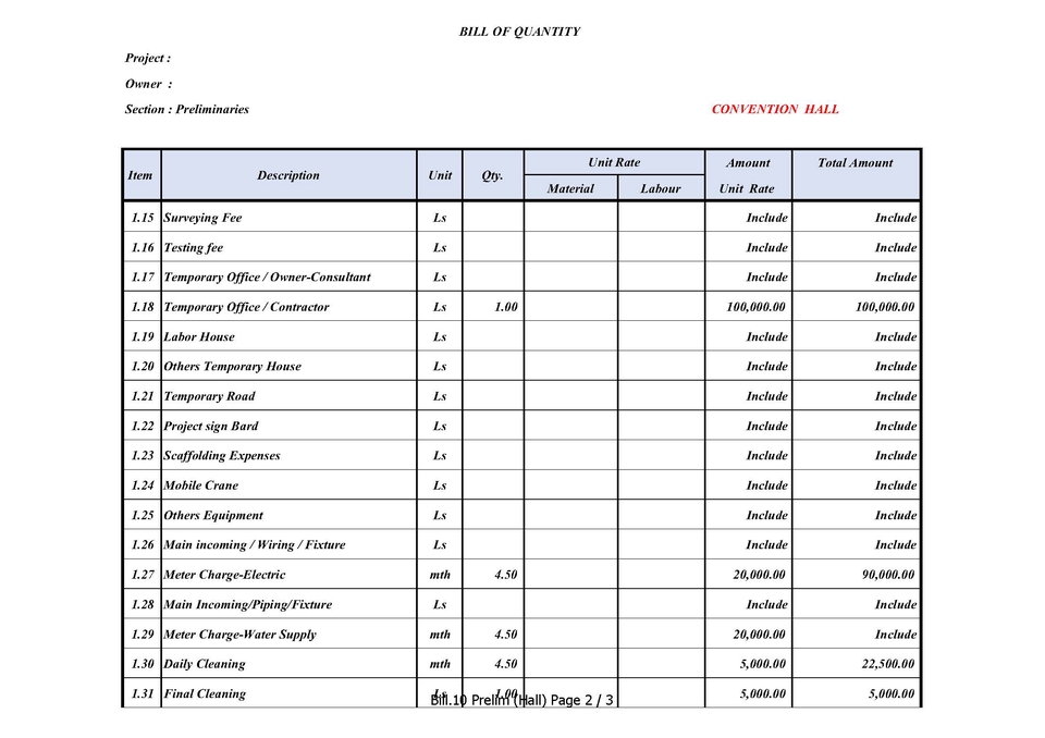 ถอดแบบงานระบบ MEP พร้อมจัดทำรายการปริมาณและราคา