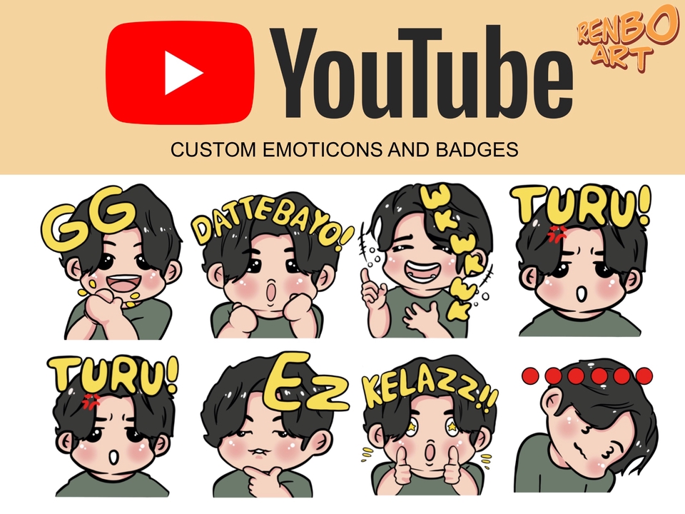 Stiker LINE - Desain Emoticons And Badges Untuk keperluan Streaming (Youtube ,Twitch) - 7
