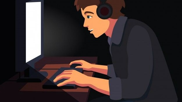 Jasa pengetikan online, seorang freelancer mengerjakan tugas ketik di komputer.