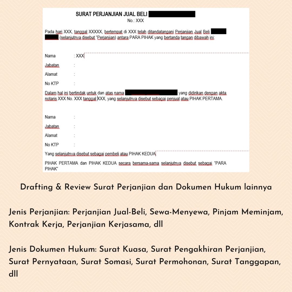 Hukum - Konsultasi Hukum, Penyusunan/Review Perjanjian, Pembuatan Legal Opinion, Pendampingan Litigasi - 2