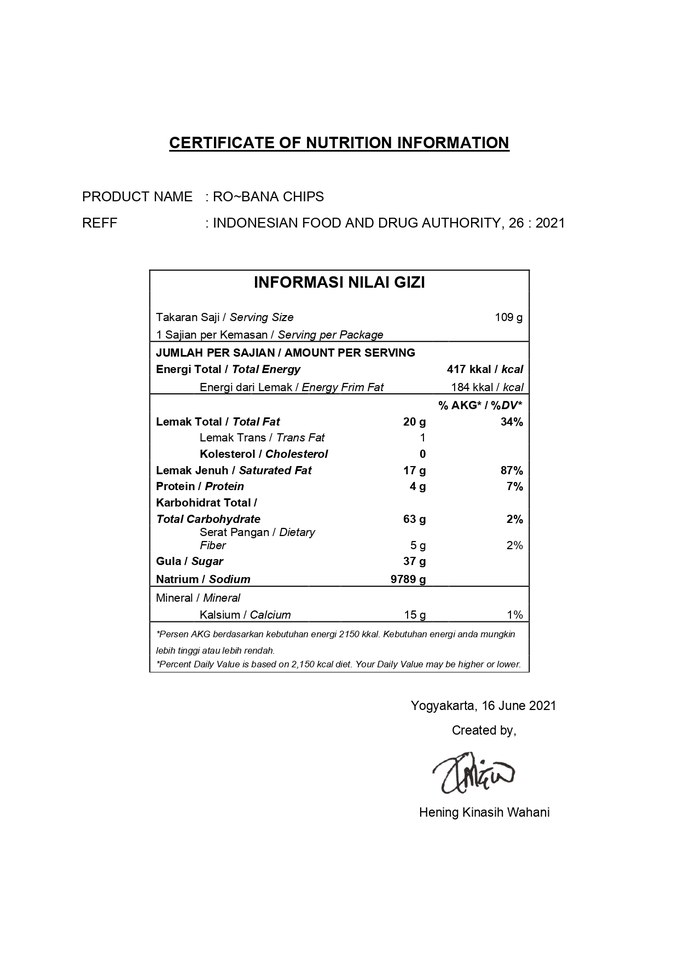 Analisis Data - JASA PEMBUATAN INFORMASI NILAI GIZI ATAU NUTRITION FACT - 1 HARI JADI - 5