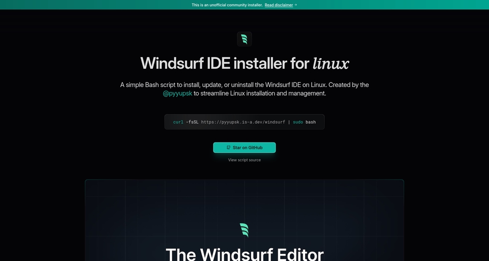 รับทำเว็บไซต์ IDE สำหรับ Linux ด้วย Windsurf