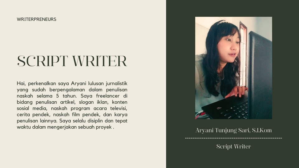 Penulisan Konten - SCRIPT WRITER - 1