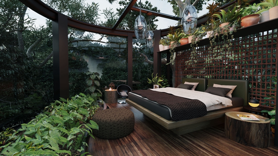 รับปั้นโมเดล 3D แบบห้องนอนสวยงาม ตกแต่งสไตล์โมเดิร์น