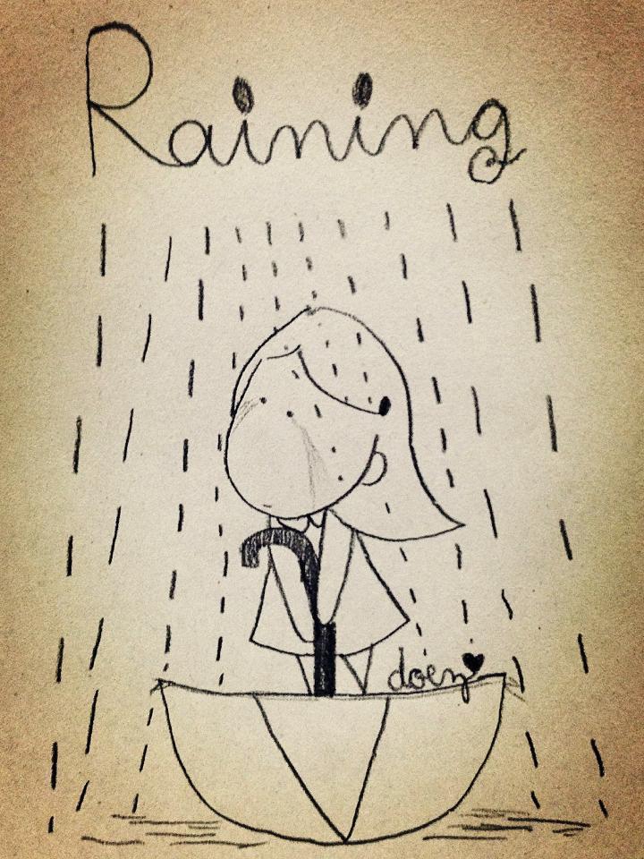 รับวาดรูปภาพประกอบ นิทาน เด็กหญิงร่ม วาดรูปน่ารัก วาดรูปภาพประกอบนิทาน วาดภาพนิทาน วาดภาพประกอบ