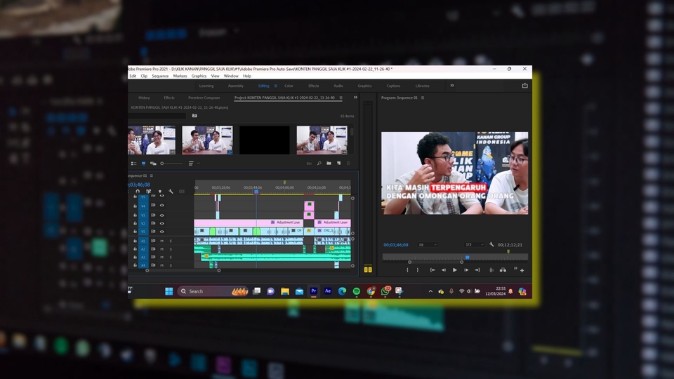 Jasa editing video profesional untuk Youtube, TikTok, dan konten media sosial lainnya. Edit video dengan harga murah, berkualitas tinggi, dan cepat.