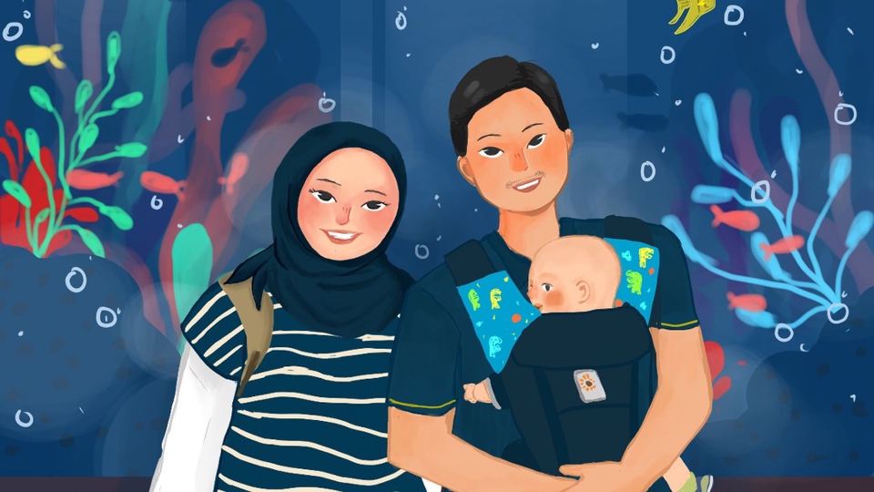 Gambar dan Ilustrasi - Illustrasi portrait custom | portrait keluarga | pribadi - 1