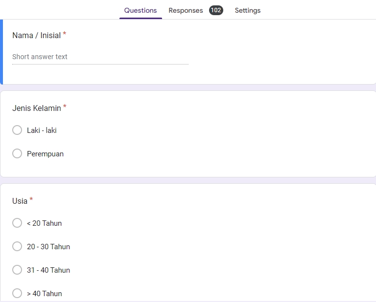 Entri Data - Jasa Pembuatan Kuesioner dengan Google Form - 3