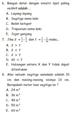 Jasa Lainnya - Jasa Pembuatan Soal dan Pembahasan Ujian Matematika SD / SMP / SMA / UTBK - 4
