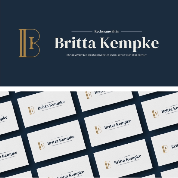 Desain Logo Profesional Britta Kempke - Jasa Desain Logo Online untuk Advokat dan Pengacara