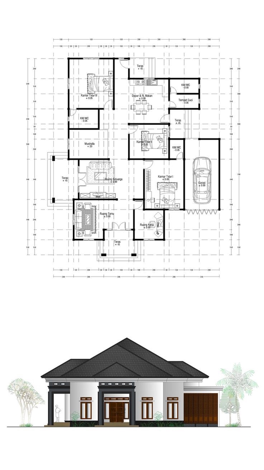 Jasa drafter autocad freelance murah, pembuatan denah rumah minimalis dengan autocad, drafter profesional.