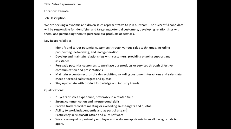 เขียนบทความ - รับเขียน Job Description ภาษาอังกฤษ เพื่อรับสมัครงาน - 1