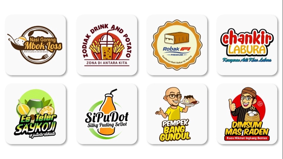 Logo - DESAIN LOGO MINIMALIS UMKM MAKANAN, MINUMAN, RESTORAN, CAFE & BAKERY - 1