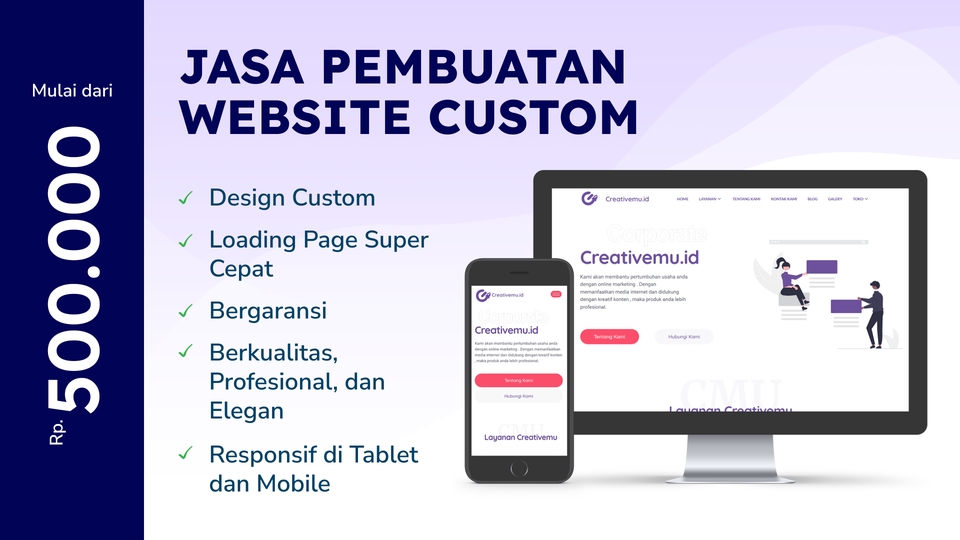 Web Development - Pembuatan Website dengan Desain Custom (tidak dengan template) - 1