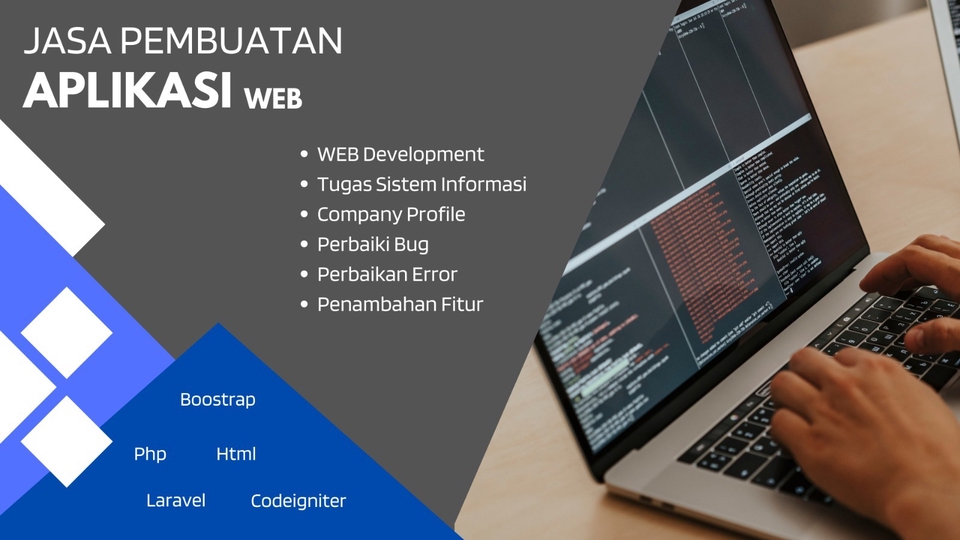 Web Development - Jasa Pembuatan Website/Sistem Informasi/Berbasis WEB/Aplikasi Web/Perbaikan Sistem/Tugas Aplikasi - 1