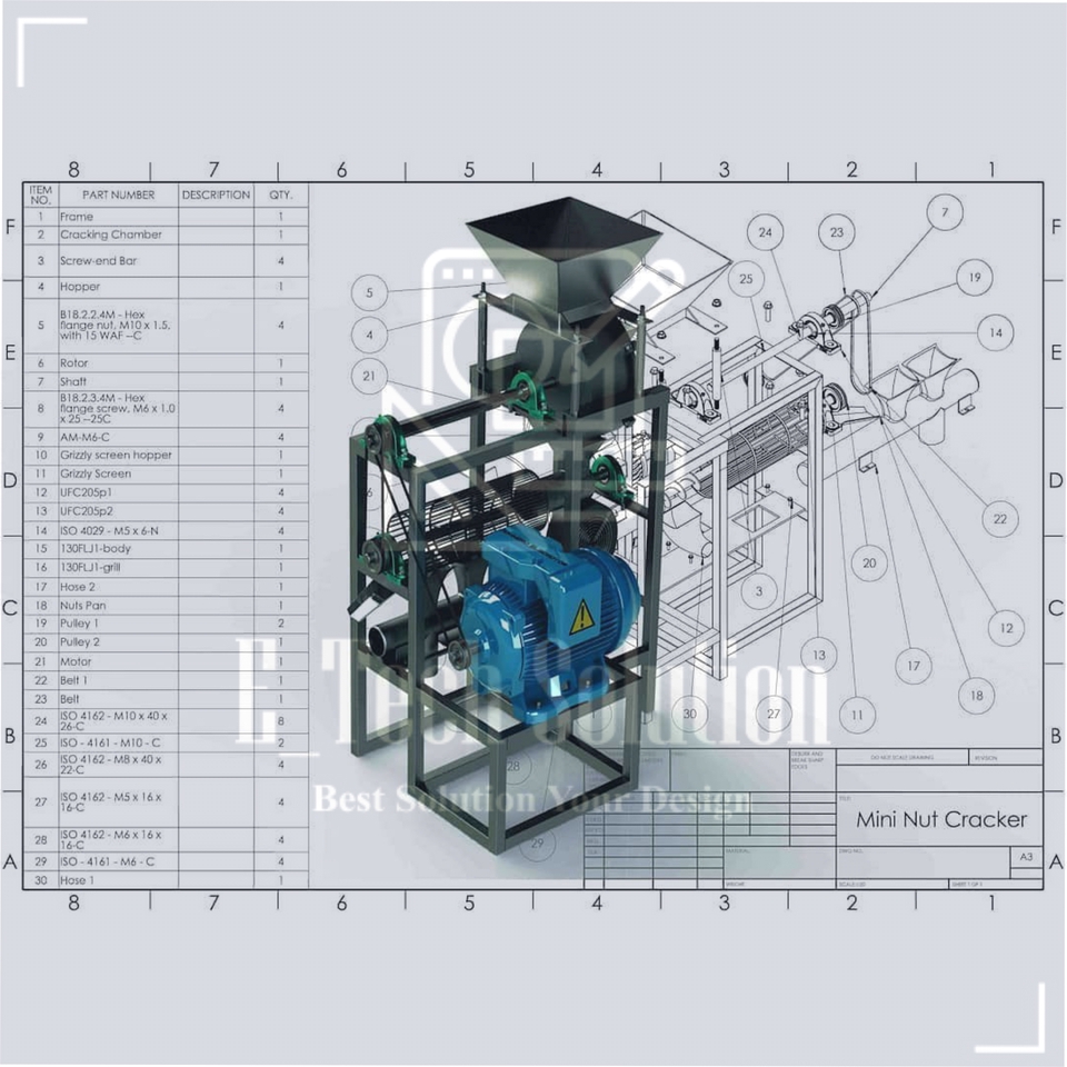 CAD Drawing - Desain Mesin, atau pdouk, analisa beban, CAM Fusion GRATIS REVISI - 7