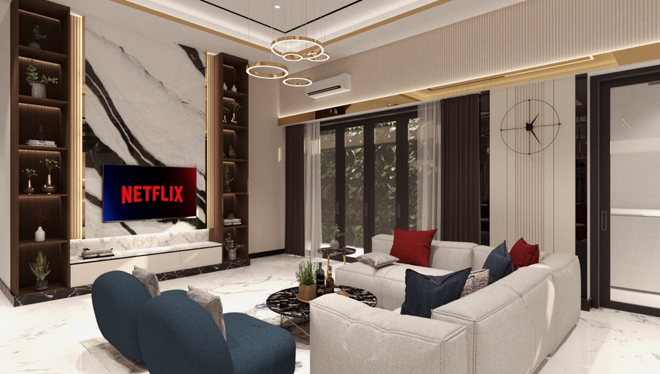 3D & Perspektif - Jasa desain interior 3D & gambar kerja area commercial dan tempat tinggal - 6