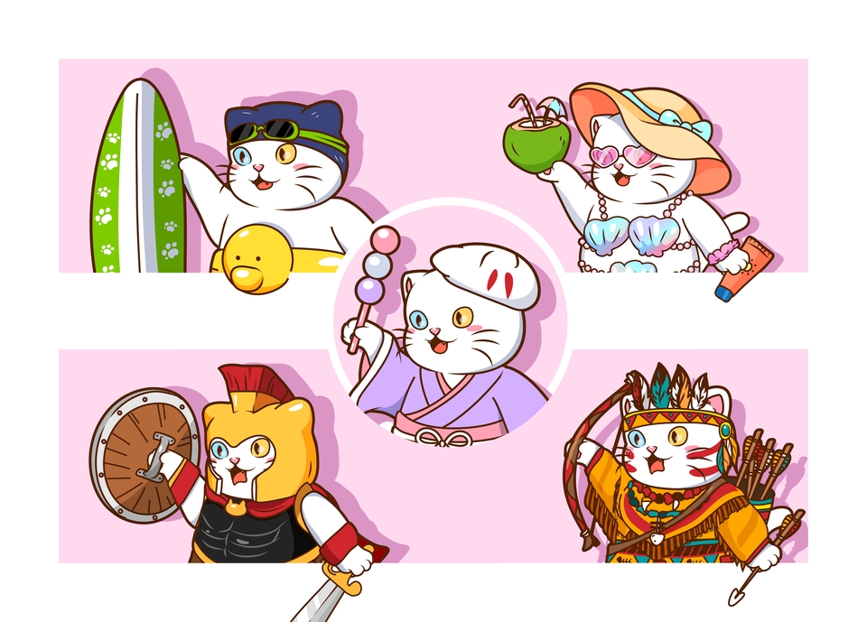 ออกแบบ Character & Mascot - ออกแบบลายเสื้อ ออกแบบตัวการ์ตูน ออกแบบคาแรคเตอร์ตามต้องการ วาดสัตว์เลี้ยงเป็นการ์ตูน ได้รับไฟลVector - 2