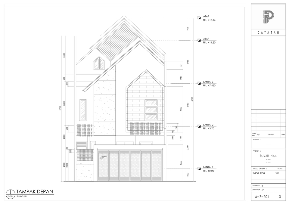 CAD Drawing - Jasa Gambar Kerja Architecture & Interior , 1 s/d 3 Hari Jadi Harga 50.000 /Lembar - 4