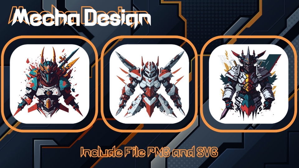 Jasa Lainnya - Vector Futuristic Mecha Designs (Untuk Design Kaos, Marchandise, Poster, Dll) - 2