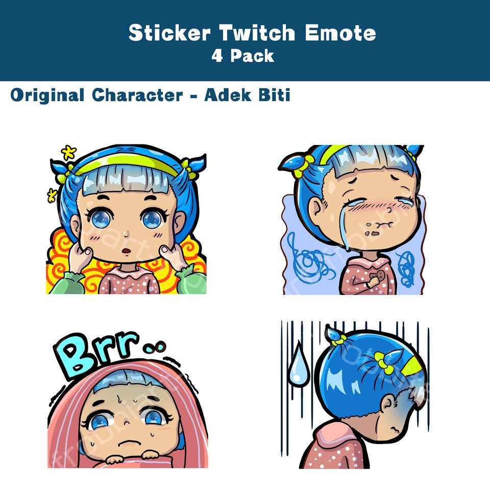 Stiker LINE - Stiker karakter, twitch, emote untuk chatting, WA. Line, Cetak dsb - 2