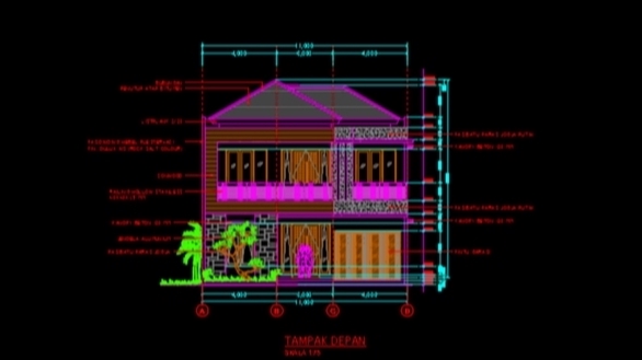 CAD Drawing - AUTOCAD 2D-1 Hari Jadi-Gambar Kerja-IMB-50.000/m2 (Nego)-Terima Design 3D SKETCHUP-Harga Disesuaikan - 1