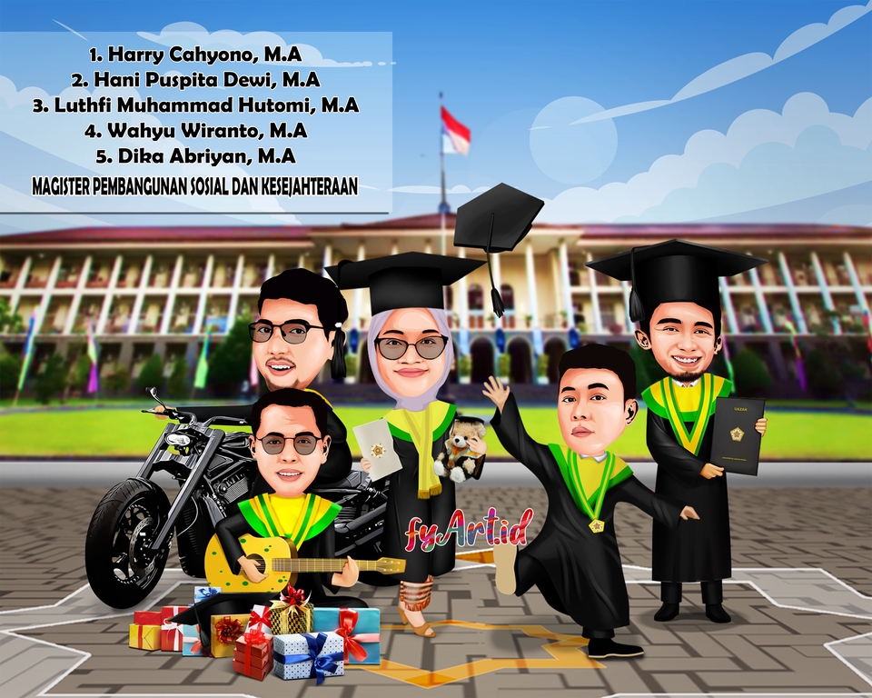 Gambar Potret - ilustrasi kartun karikatur wedding couple  - 4