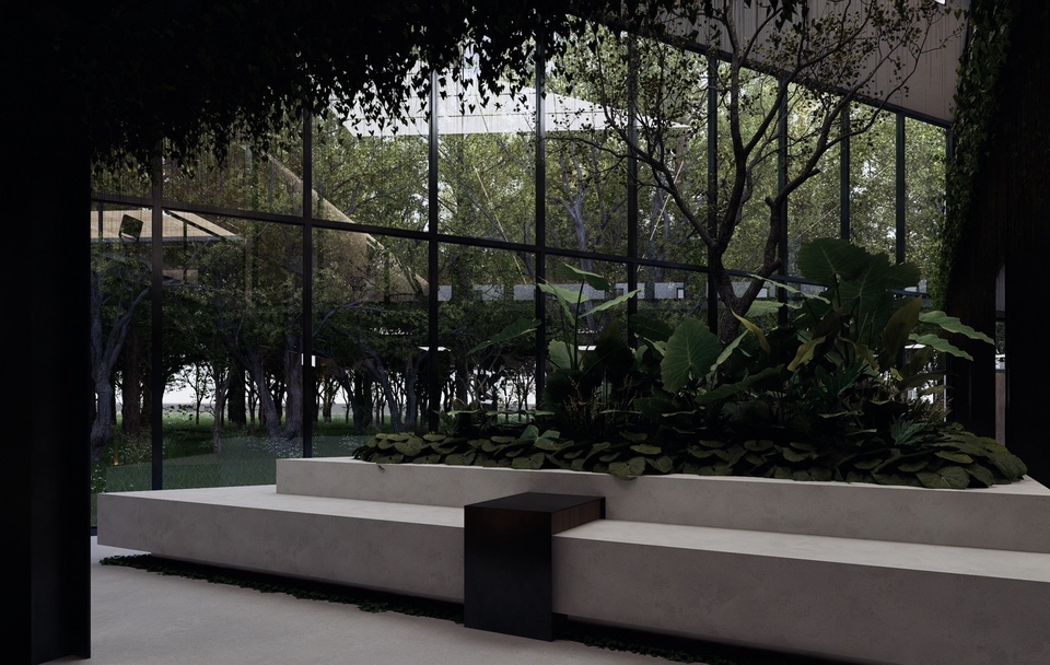 รับออกแบบตกแต่งภายในบ้านพักอาศัย สไตล์โมเดิร์น มีพื้นที่พักผ่อนที่เชื่อมต่อกับสวน เหมาะสำหรับครอบครัว