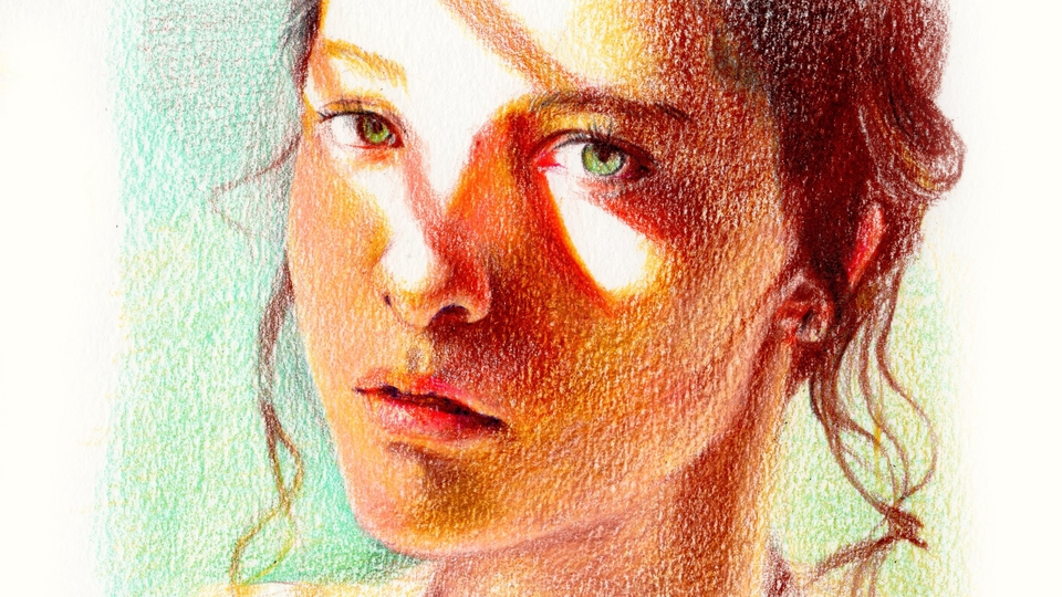 วาดภาพเหมือน Portrait - วาดภาพเหมือน ภาพประกอบ สีไม้ - 1