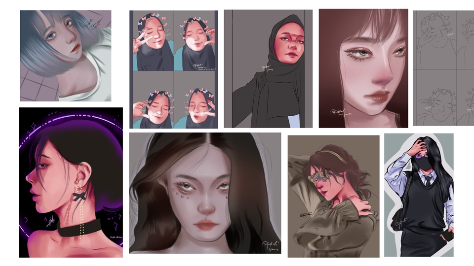 Desain Karakter - Ubah fotomu menjadi gambar karakter menarik! Dapat digunakan untuk foto profil, dll - 9