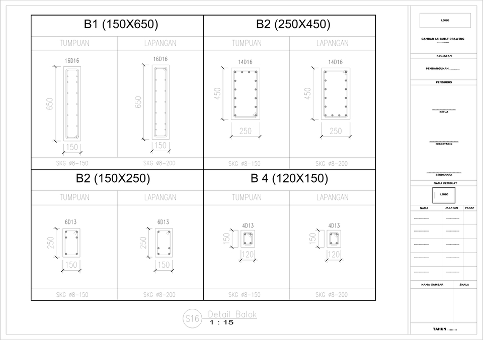 CAD Drawing - AUTOCAD 2D - GAMBAR IMB - GAMBAR KERJA - 7