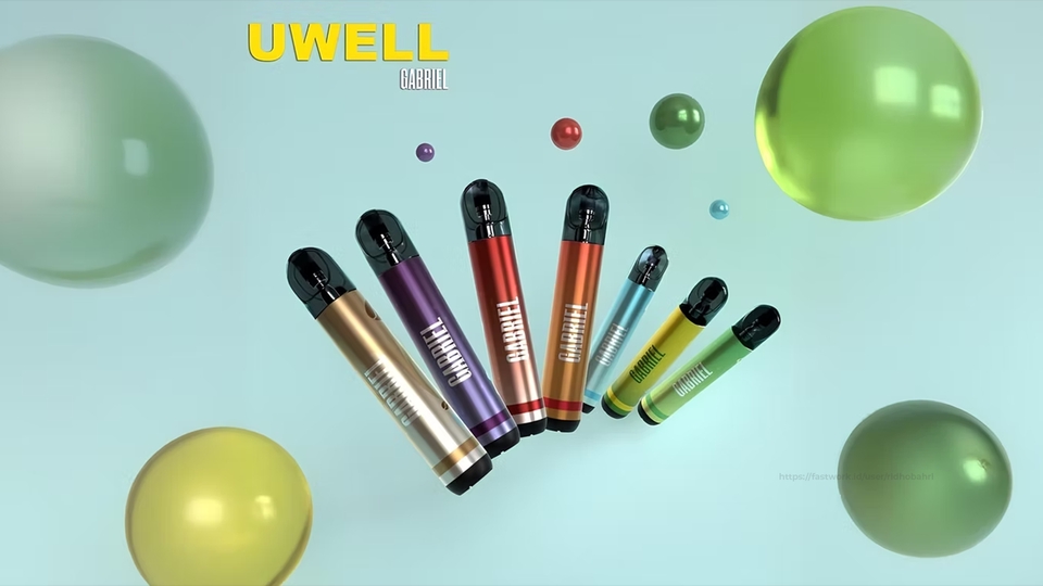 Jasa Desain 3D Produk Uwell Caliburn, Gambar 3D Render Produk Vape