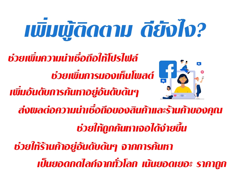 โปรโมทเพจ / เว็บ - รับเพิ่มยอดไลค์เพจ Facebook + เพิ่มผู้ติดตาม Facebook ส่วนตัว - 4