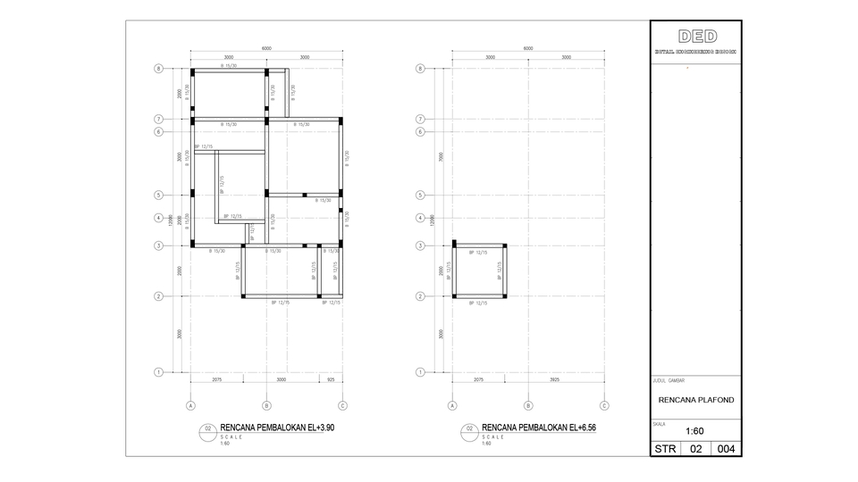 CAD Drawing - Gambar Kerja Rumah Tinggal Mulai dari Rp. 10.000/m2 (Harga bisa dinego) - 4