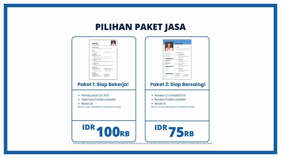 Jasa Pembuatan CV dan Desain Portofolio Profesional: Paket Siap Kerja dan Siap Bersaing