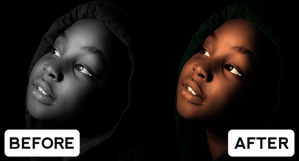 Jasa edit foto Photoshop, contoh edit wajah sebelum dan sesudah.