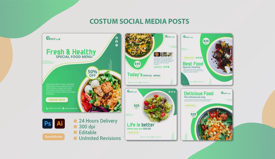 Banner Online - Design aesthetic Instagram puzzle, feed, post social media - 2