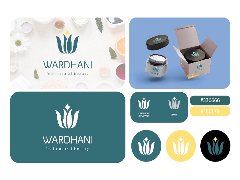 Desain logo Wardhani, solusi untuk logo perusahaan kecantikan dan salon di Indonesia.