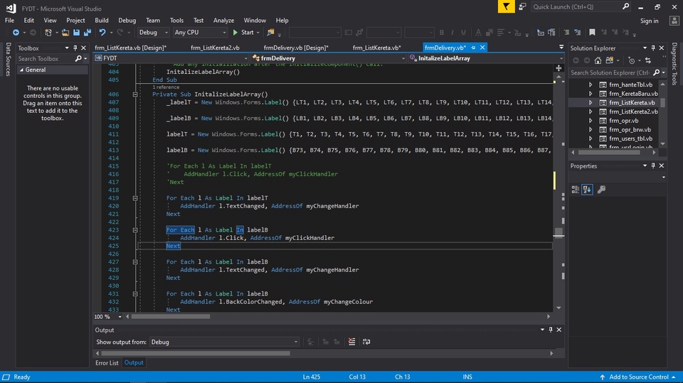 Jasa Pembuatan Aplikasi Desktop - Kode Program Visual Studio