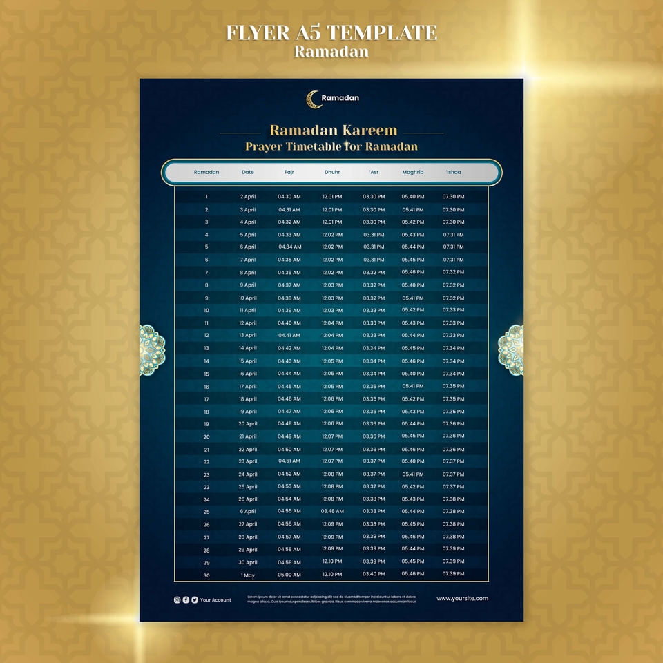 Digital Printing - Desain Imsakiyah/Jadwal Sahur dan Buka Puasa Ramadhan 1444 H untuk Perusahaan, Sekolah, Lembaga Lain - 2
