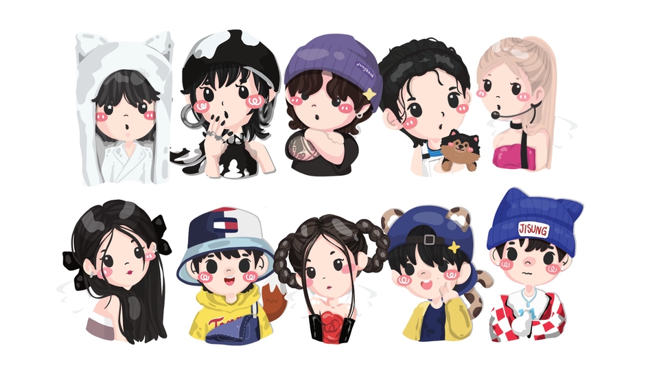 รับวาดรูปการ์ตูนน่ารัก สไตล์อนิเมะ มีให้เลือกหลายแบบ วาดจิบิ วาดรูปรับปริญญาการ์ตูน วาดมังงะ