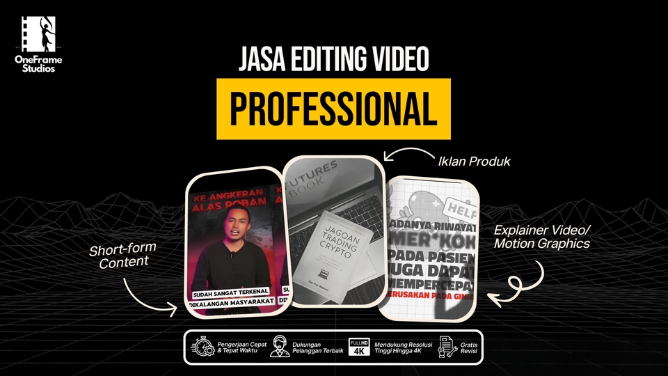 Jasa Editing Video Online Berkualitas & Profesional - Jasa Editing Video Profesional (Vlog, Reels, Iklan, Cinematic dan lainnya)