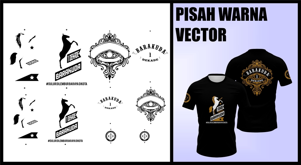 Desain Kaos & Motif - DESAIN JERSEY CUSTOM & SETTING PISAH WARNA SPOT COLOR/VECTOR - 5