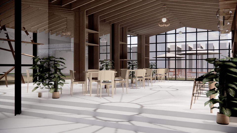 3D Perspective - รับปั้นโมเดล3D render enscape ทั้งภายนอกและภายในตัวอาคาร - 2