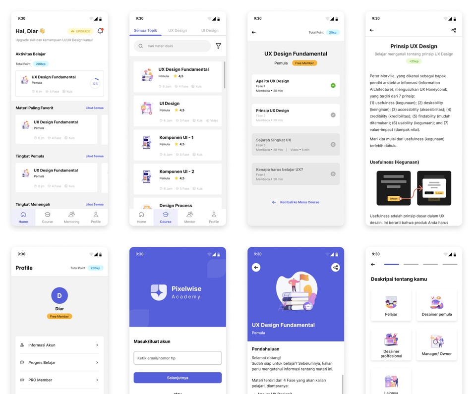 Contoh tampilan desain aplikasi mobile ui ux, desain ui ux aplikasi, aplikasi mobile ui ux desain,  mobile app ui ux design, desain aplikasi android, ui ux design mobile app, freelance ui ux design.