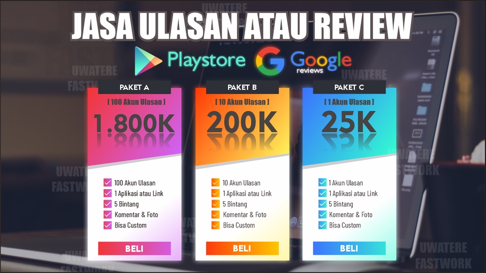 Memberi Review - JASA ULASAN / RATING GOOGLE MAPS / PLAYSTORE / BISNIS LAIN - 4