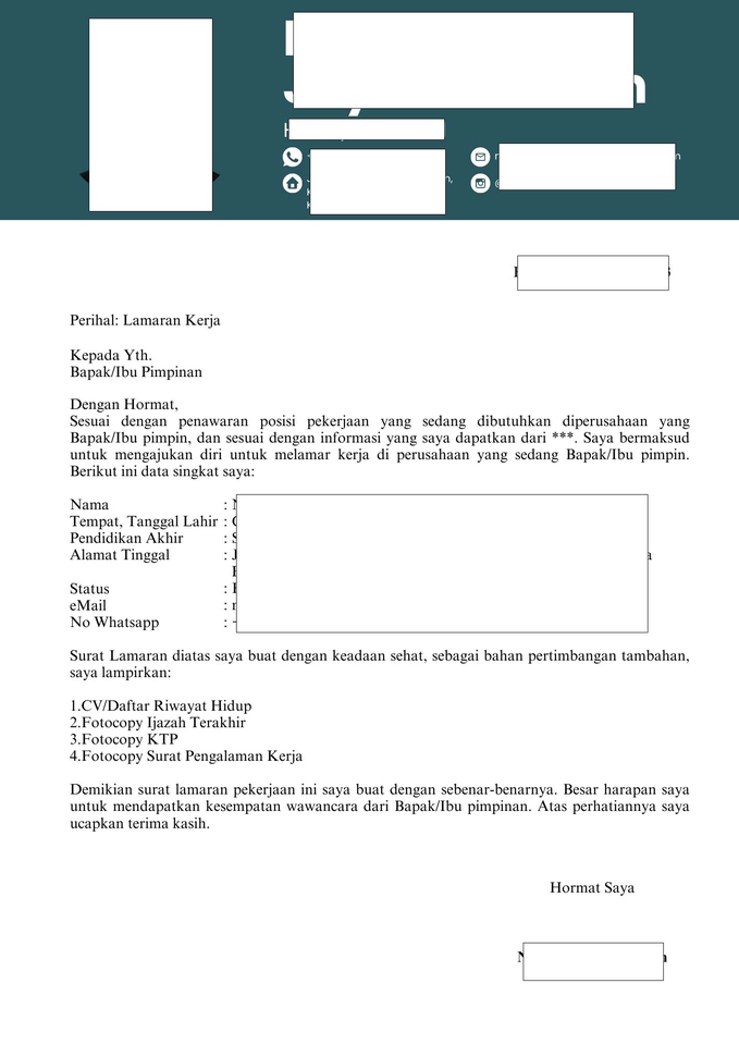 Portfolio & Resume - Jasa Pembuatan CV dan/atau Surat Lamaran Kerja - 4