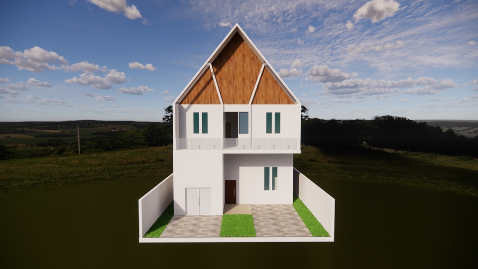 3D & Perspektif - Jasa Design 3D Rumah Tinggal, dan Perumahan` Exterior - 2